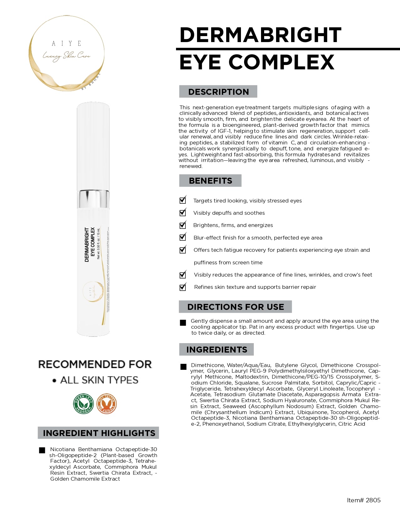 DermaBright Eye Complex